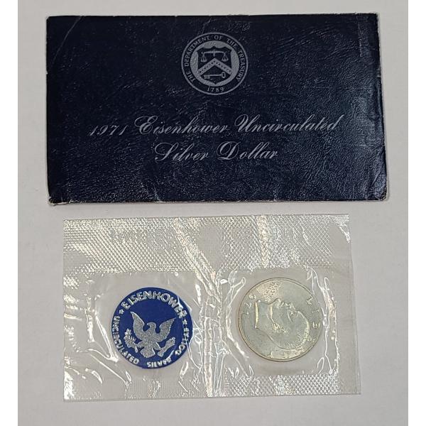 1971-S Eisenhower Uncirculated 40% Silver Dollar