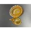 Image 4 : Degenhart Glass Hen on Nest - Yellow - ~2 inches 