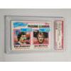 Image 1 : 1982 Topps Ken Anderson & Joe Montana Football Trading Card #257 PSA Graded Near Mint 8 