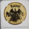 Image 4 : Rare Collectors Pokemon Gold Tone Coin in Slabbed Protector Featuring Mewtwo 
