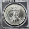 Image 4 : PCGS MS70 United States 2018 Silver 1 Oz .999 Fine Eagle in Nice Wooden Case