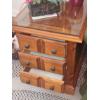 Image 3 : Living Room End Table As Shown 3 Drawers - Separate Glass Top - 28 x 18 - 21" Height