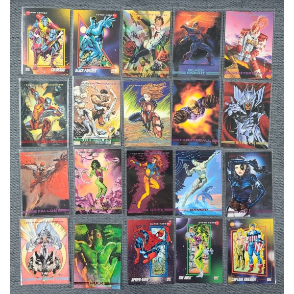 Lot of 20 Assorted Early 1990's Marvel Trading Cards 