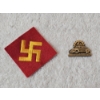 Image 1 : Assortment of Historical Items Including VW Pin and Pre-WWII Army Patch (2 1/2 x 2 1/2 Inches)
