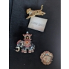 Image 3 : Silvertone Vintage Hand Mirror & New  Heidi Daus Boxed Pin Set
