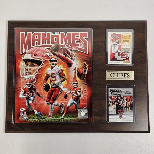 Custom-Made Patrick Mahomes Sports Memorabilia Plaque