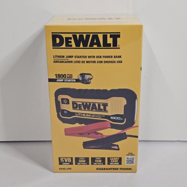 DeWalt 1800 Peak Amp Lithium Jump Starter With USB Power Bank