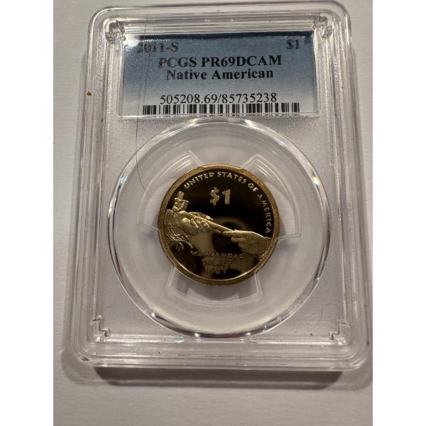 2011-S United States Native American $1.00 Coin Graded PCGS PR69DCAM - Awesome Coin