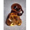 Image 4 : Rare Degenhart Amber Glass Pooch - Collectible Glass Dog 