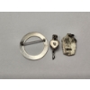 Image 3 : Three Sterling Silver Pieces: Pin, Pendants, Charm - Total Weight: 13.3g