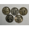 Image 5 : Lot of 90% Silver, Assorted Year, Dimes and Quarters, including 1 Canadian Dime, FV $3.95