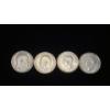 Image 1 : 1910, 1920, 1940, 1945 British One Shilling 0.5000 Silver Coins