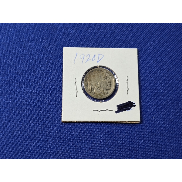 1920- D Indian Head Buffalo Nickel