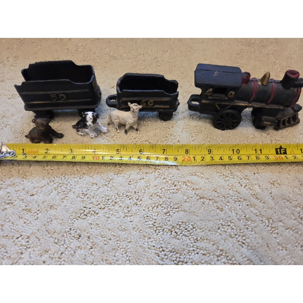 *Pick Up At Mantua Home-No Shipping Available* Highly Collectable Vintage Cast Iron 3 Piece Train & 