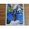 Image 2 : 1996 Topps Autograph Baseball Card #103 Chris Pritchett & Trenidad Hubbard