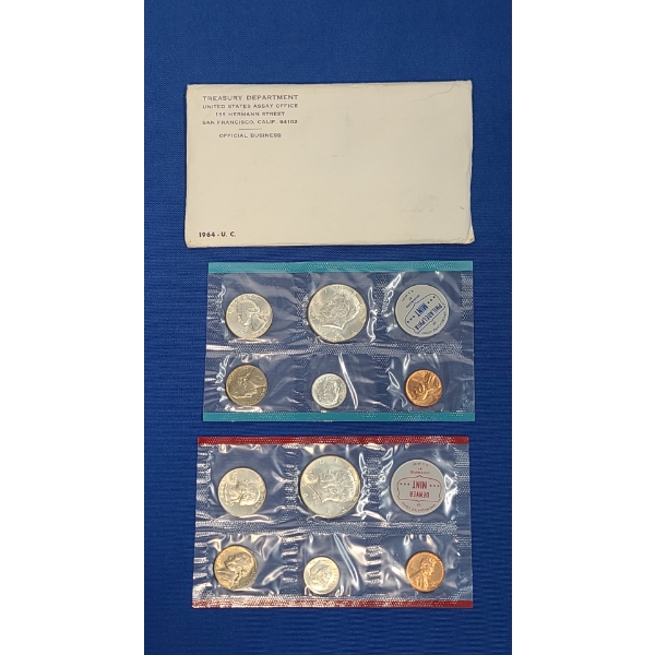 1964 Uncirculated Coin Set With 90% Silver