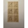 Image 3 : Rare Civil War 1865 Five Cent U.S. Washington 1st Edition Revenue Stamps - Block Of 6 - Excellent 