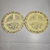 Image 2 : Stack of (12) Vintage 11-inch Grill Plates in the Bucks County Pattern produced by Royal China