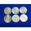 Image 2 : Lot of (6) 1964 Kennedy 90% Silver Half Dollars