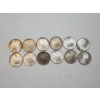 Image 1 : x12 German Empire 1/2 Mark Silver Coins .900 Silver 
