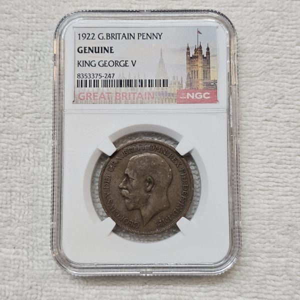 1922 Great Britain Bronze Penny designated Genuine by the NGC