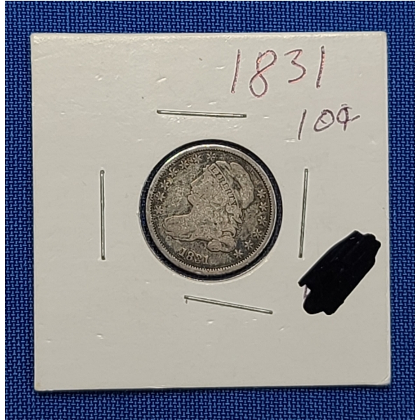 United States 1831 Capped Bust 89.2% Silver Dime