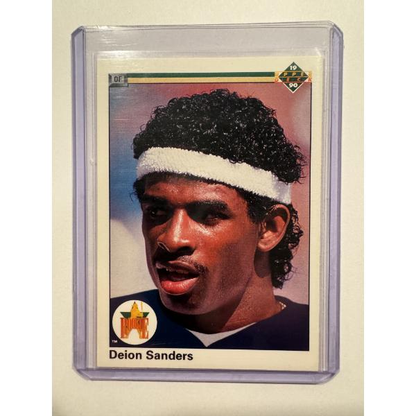 1990 Upper Deck Deion Sanders Baseball Rookie Card - Mint Condition - High Grade Card