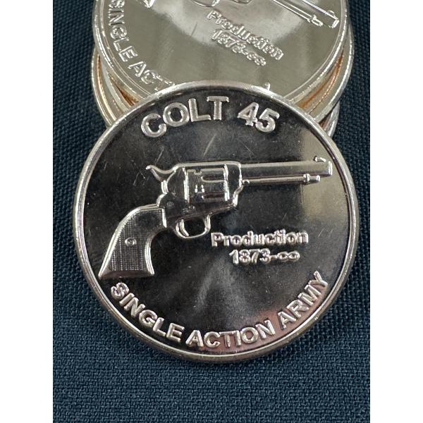 Colt 45 Single Action Army .999 Fine Copper Troy Ounce Coin - Mint Condition - Exceptional Coin
