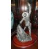 Image 2 : Old West Panning For Gold Old Miner Cast Metal Figure  App 10" Tall Excellent Condition