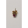 Image 1 : Gorgeous 10K Yellow Gold Single Earring With Ruby - Weight: 0.3 Grams 