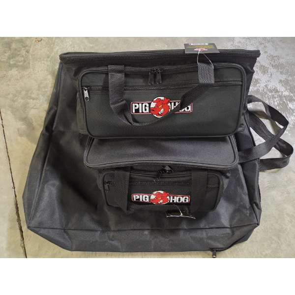 Two Brand New Pig Hog Cable Organizer Bags 19.5''x10.5'', 15''x9'' And 27''x27'' Mixer Bag 