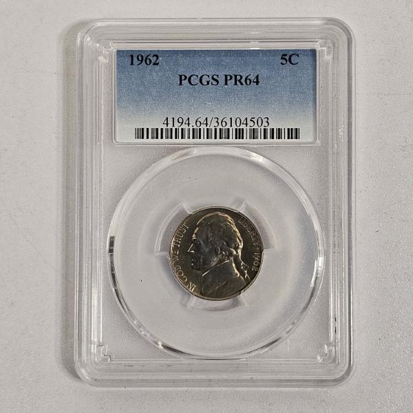 PCGS PR64 1962 United States Jefferson Nickel Five Cents