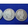 Image 3 : x3 Silver Barber Half Dollars: KEY DATE: 1905-O, 1908-O, 1906-D