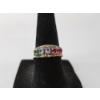 Image 1 : Incredible 10K Yellow Gold Ring with Multi-Colored Stones - Size 7 - Total Weight: 2.2g