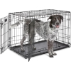 Image 1 : NEW IN BOX Amazon Basics 36 Inch Double Door Metal Folding Dog Crate ~ About 36" x 23" X 25"