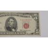Image 3 : United States Series 1963 $5 Red Seal Bank Note With Granahan And Dillon Signatures