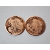Image 2 : Lot of 2 - American Eagle Design 1 Ounce .999 Fine Copper Rounds