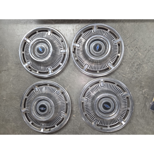 Four Chevy Hub Caps