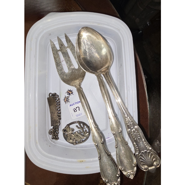 Sterling Silver Serving Utensils, Jewelry and More - 272.2g Total Weight