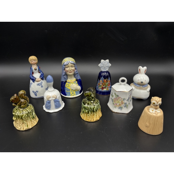 Assorted Bells - Mary - Angels - Squirrel - Turtle - Floral - Bunny - Owl - Adorable Bells! 