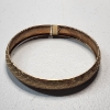 Image 3 : 10K Yellow Gold Bandle Bracelet Cross-Hatched Design - Total Weight: 8.2g