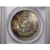 Image 6 : NICE 1885-O Morgan Silver Dollar Graded MS63 by PCGS FT. Extraordinary Rainbow Toning on Reverse 