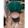 Image 2 : Small Metal Hand Cart And Pretty Vintage Metal And wood Chair, Both 37"