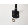 Image 1 : Assorted 10K Yellow Gold Jewelry: Small Ring, Heart Pendant, Diamond Stud Earrings TW: 2.9g