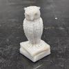 Image 1 : Vintage Uranium Degenhart Glass Wise Owl On Books Figurine - Lavender Blue