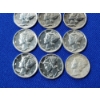 Image 4 : x12 Assorted Years 90% Silver Mercury Dimes Including BU-Like FV: $1.20