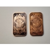 Image 1 : (2) 1 AVDP ounce .999 Fine Copper Bars ft. Morgan Dollar Design & Buffalo Design 2 oz Total