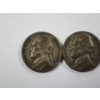 Image 2 : Two United States 35% Silver Wartime Nickels
