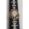 Image 6 : Vintage 14K Yellow Gold Cocktail Ring With Pear-shaped Australian Opal - Size 7.5 - Weight: 7.1g
