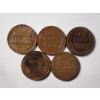 Image 4 : Five Assorted United States Pennies Ft. 4 Wheat & 1 Copper Lincoln ~ INCLUDES 1909 VDB!